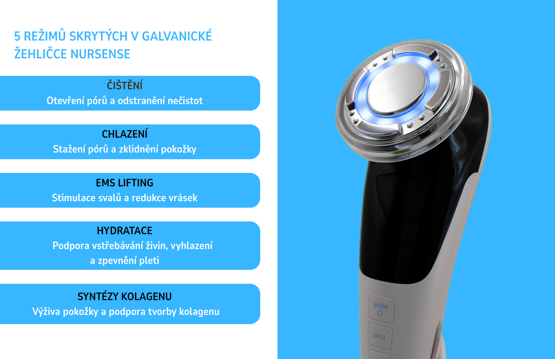 Nursense D818 galvanická žehlička